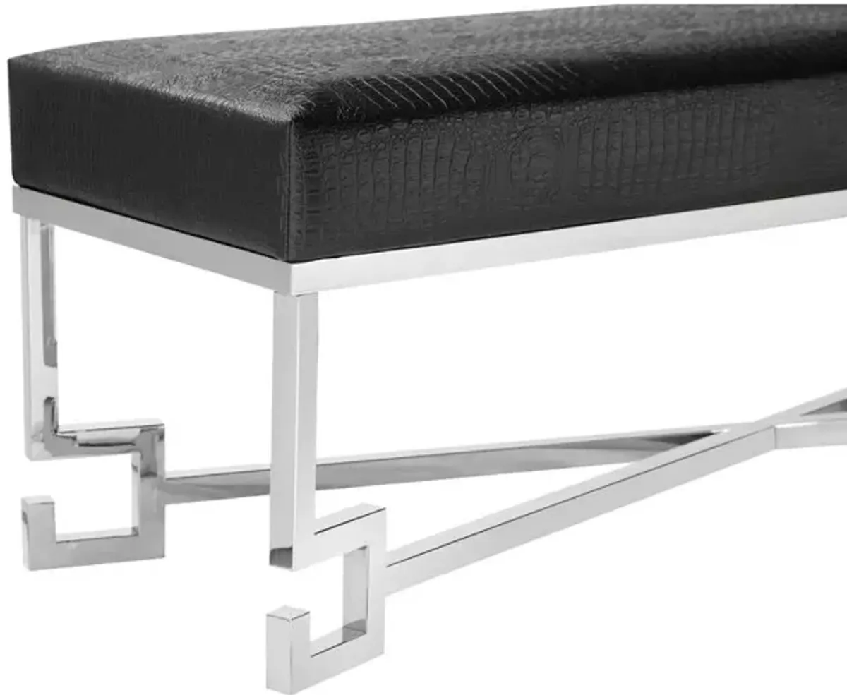 Dina Bench Silver Black