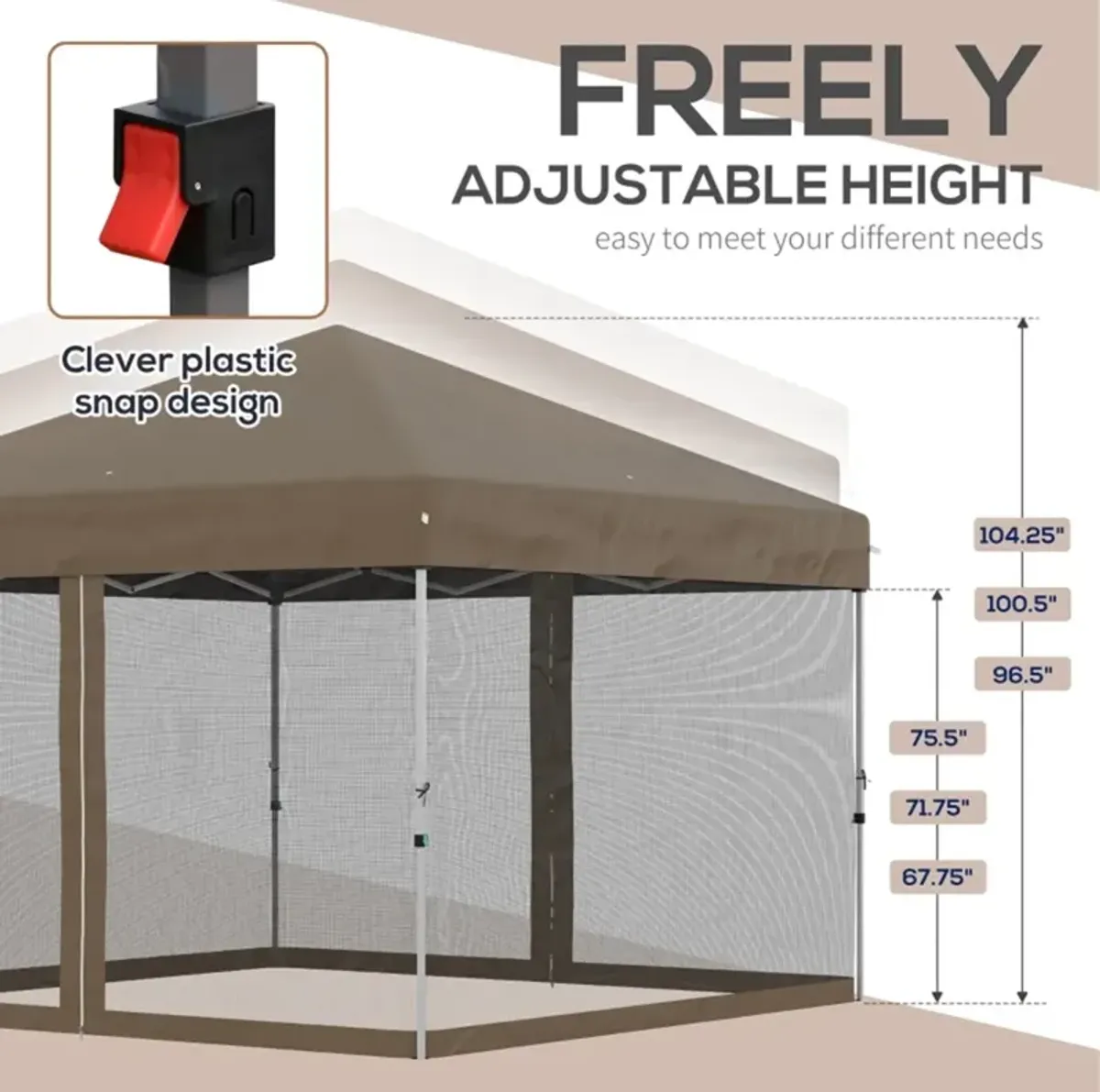 Portable Pop-Up Canopy Tent for Backyard and Beach Use