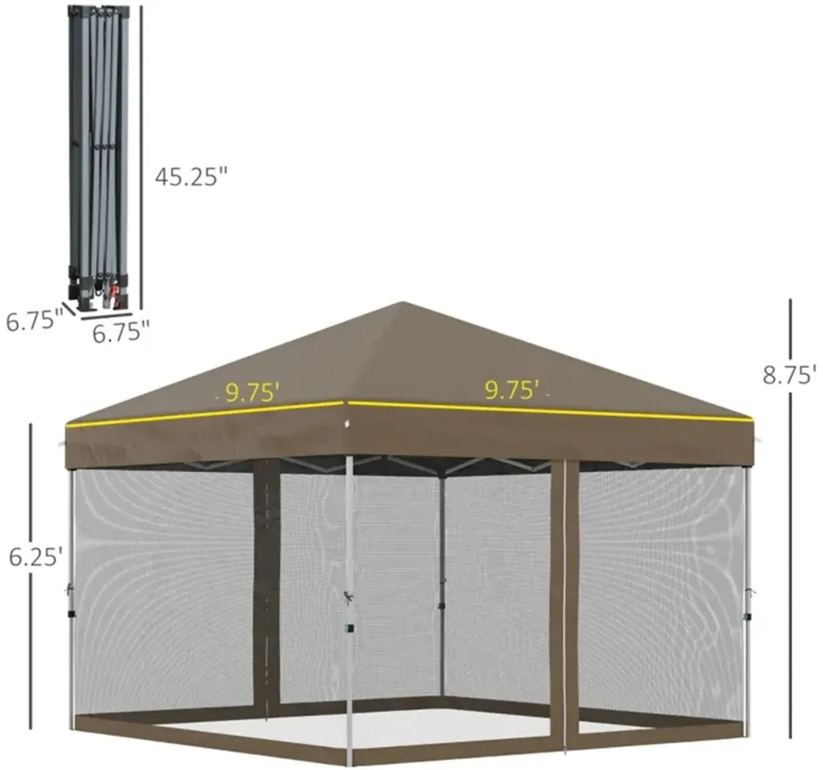 Portable Pop-Up Canopy Tent for Backyard and Beach Use