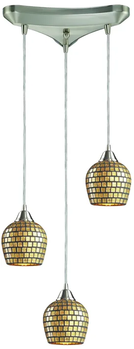 Fusion 10" Wide Configurable Multi Pendant - Gold