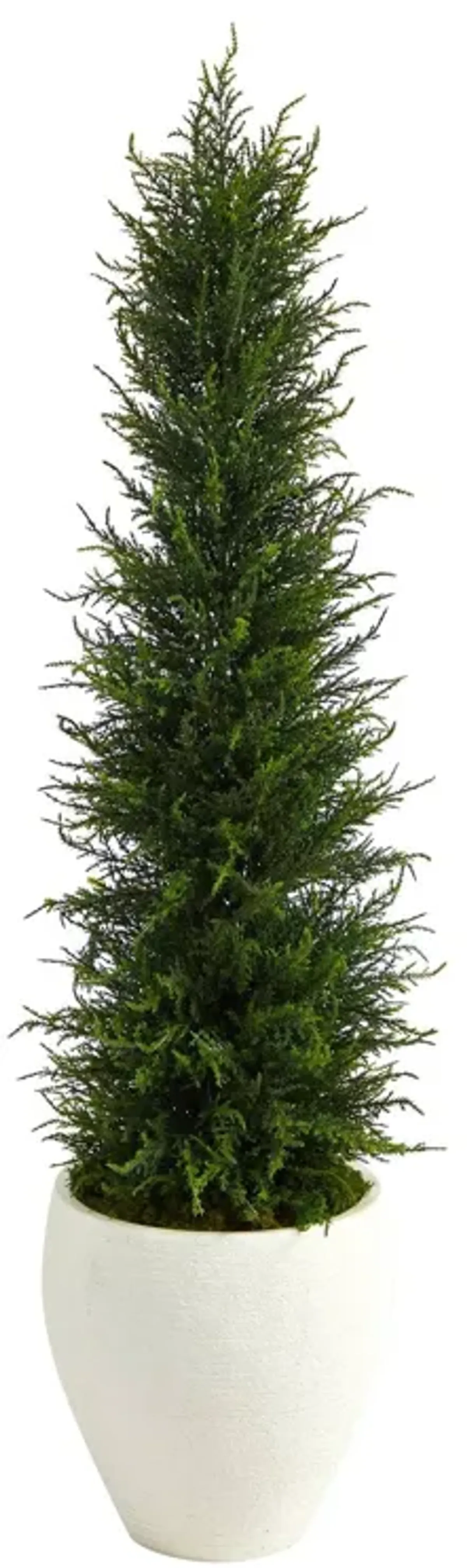 Nearly Natural 4-ft Cypress Tree in Planter UV Resistant (Indoor/Outdoor)