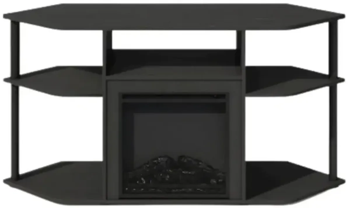 Decorative Electric Fireplace Corner TV Stand, Entertainment Center