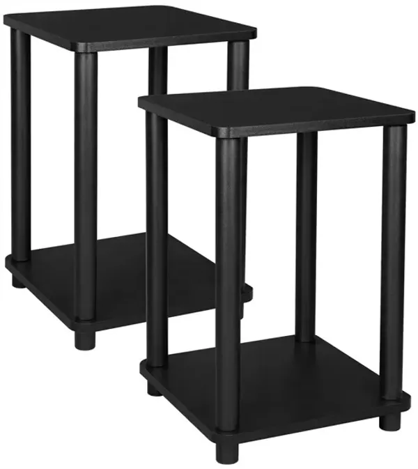 Hivvago Set of 2 Accent Table with Shelf