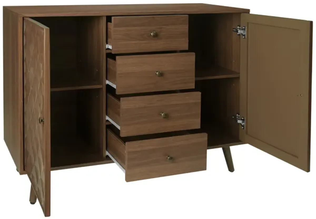 Gewnee 2 door 4 drawer cabinet, Suitable for Bedroom, Living Room, Study