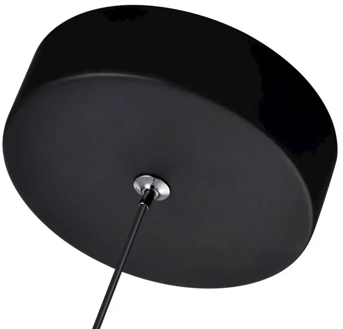 VONN Lighting Integrated LED Height Adjustable Pendant Light with Globe Shade in Black