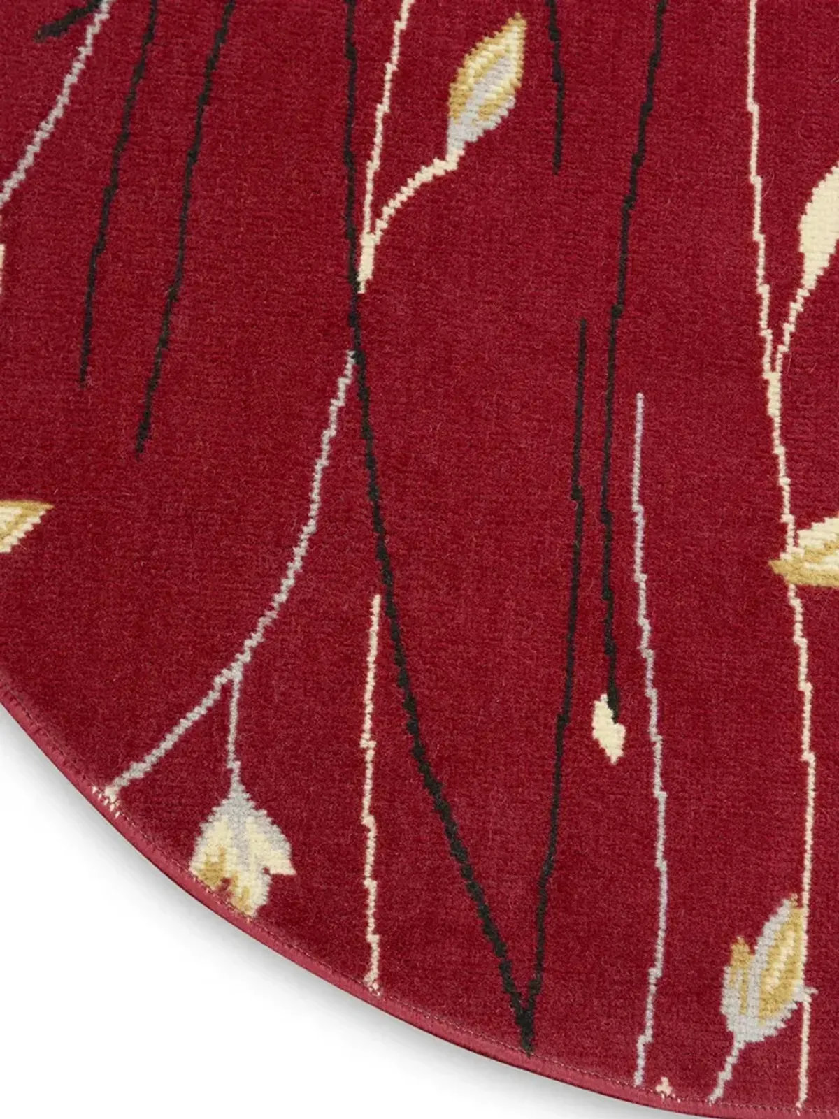 Grafix GRF15 Red 4' x Round Rug