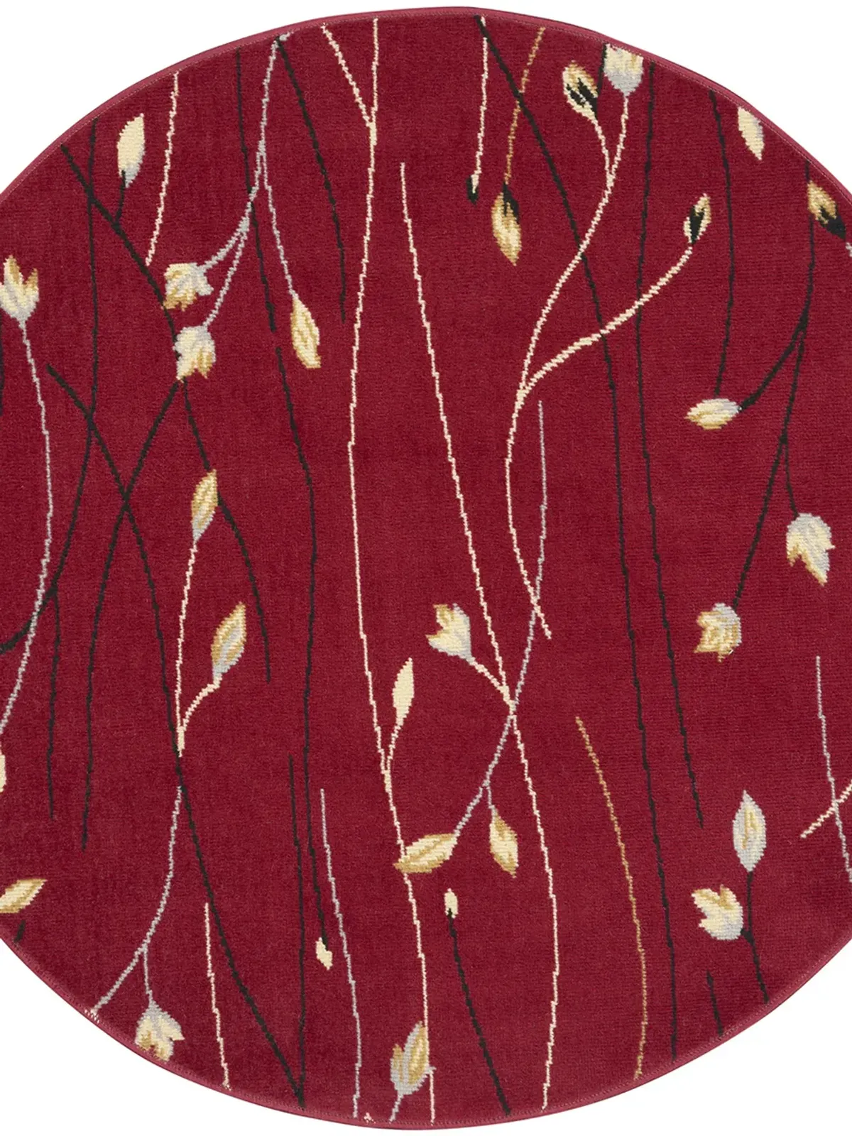 Grafix GRF15 Red 4' x Round Rug