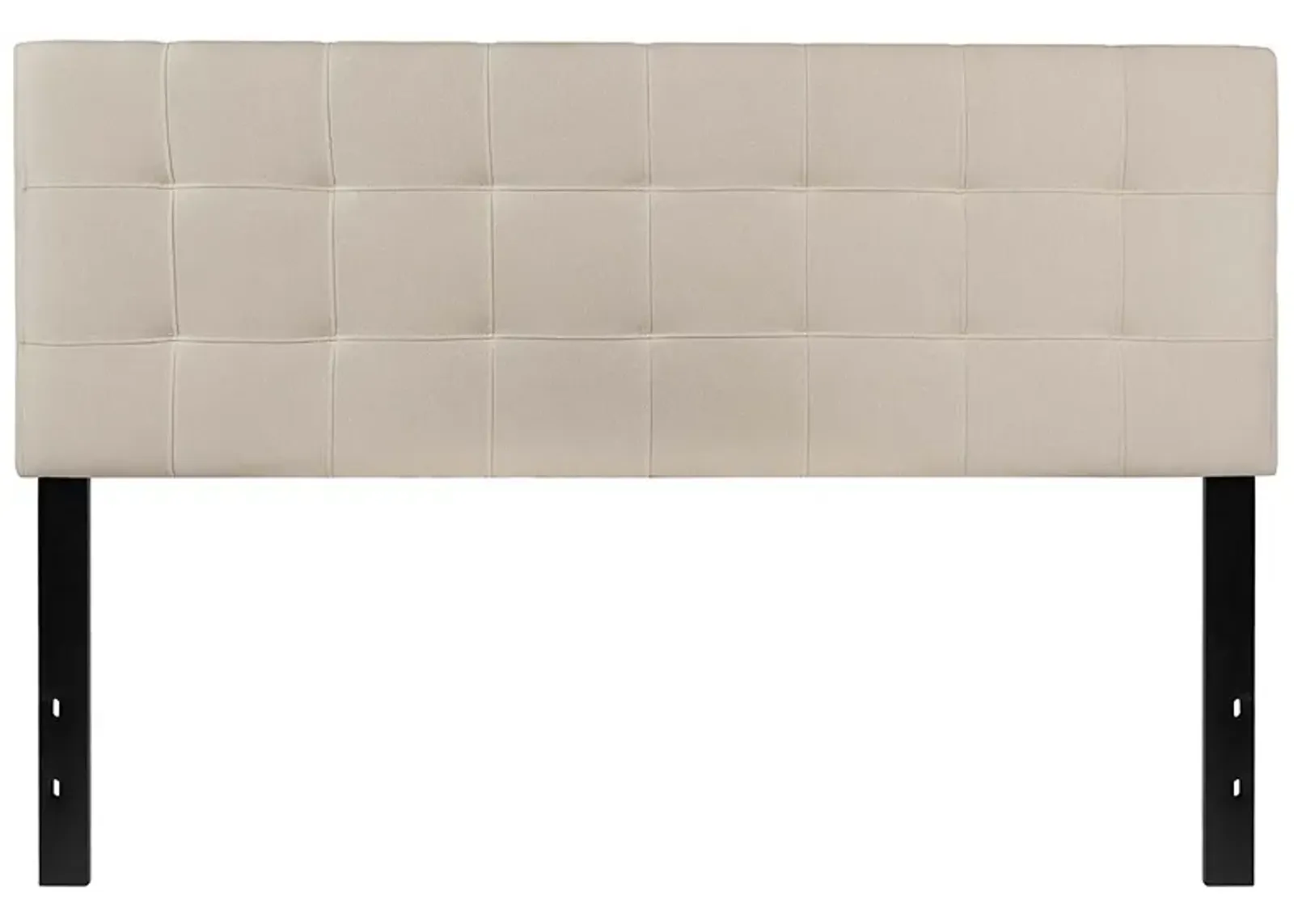 Hivvago Queen size Beige Taupe Fabric Upholstered Panel Headboard