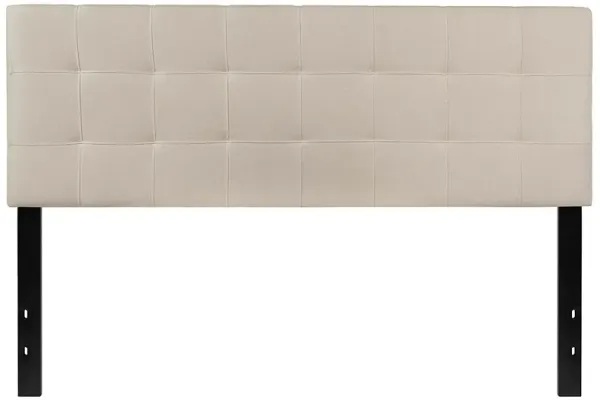 Hivvago Queen size Beige Taupe Fabric Upholstered Panel Headboard