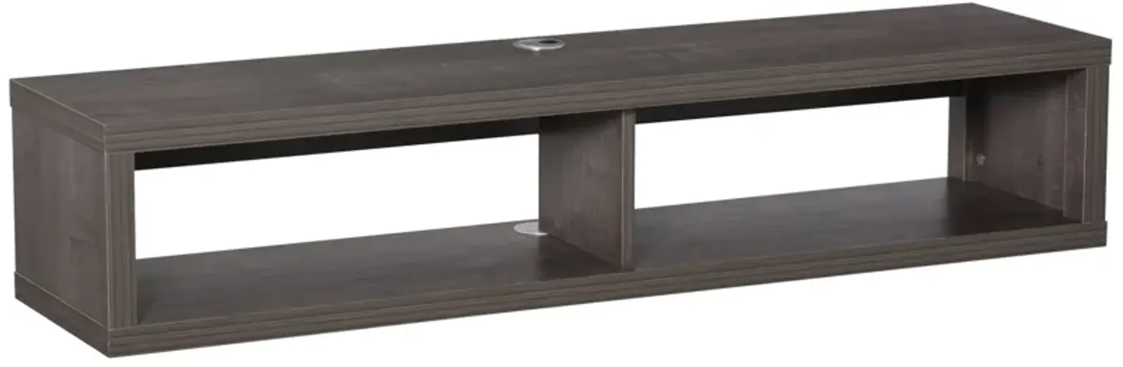 Dark Grey Media Center: Floating TV Stand with Storage Shelf