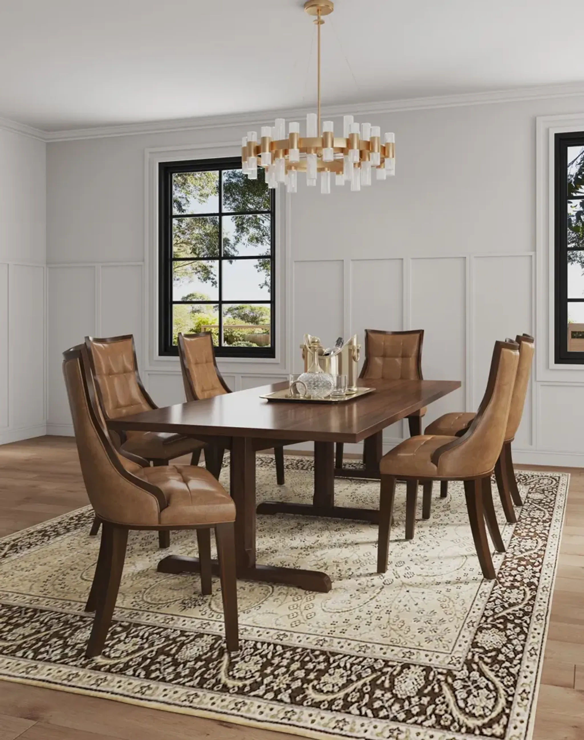 Fifth Avenue Brown Dining Chairs Set Of 2 Mathis Home | Furniture.com