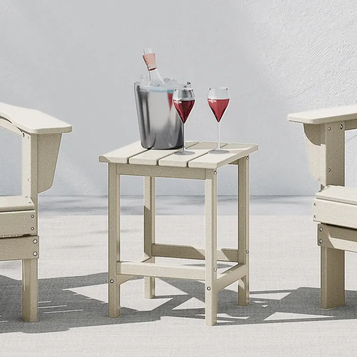 WestinTrends Westintrends 14" square outdoor Side table for Adirondack chair