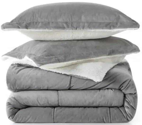 All Season Plush Microfiber Reversible Comforter Set – Lightweight and Fluffy