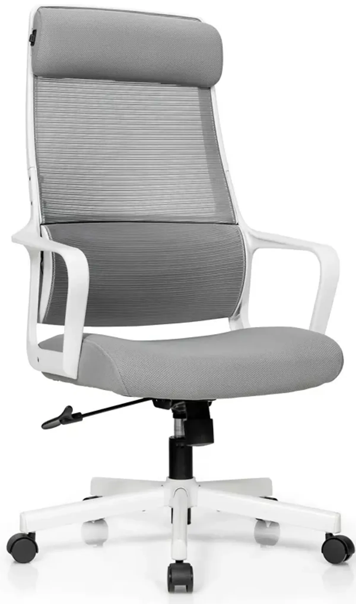 Adjustable Mesh Office Chair with Heating Support Headrest