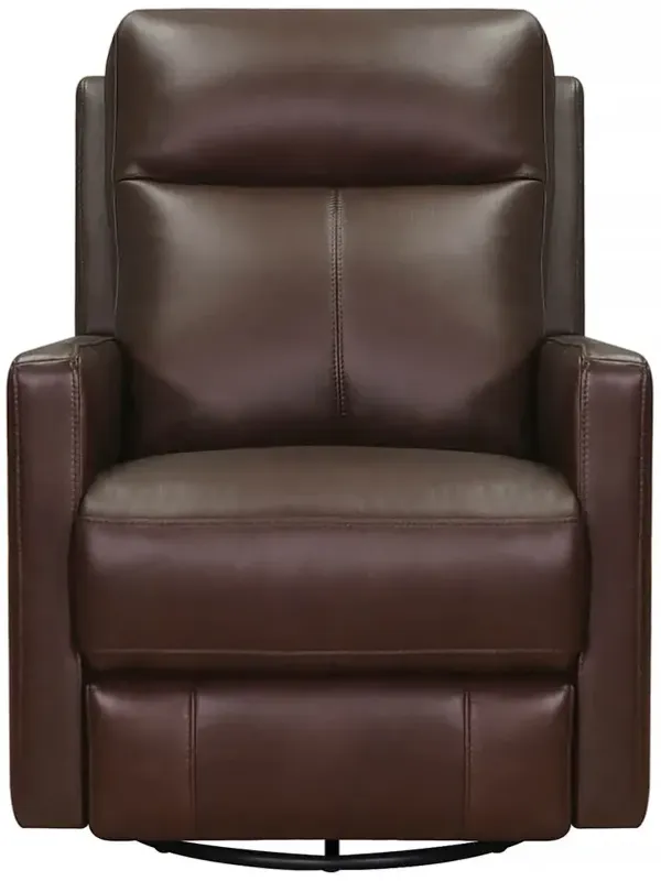 Vienna Power Headrest Swivel Glider Leather Recliner
