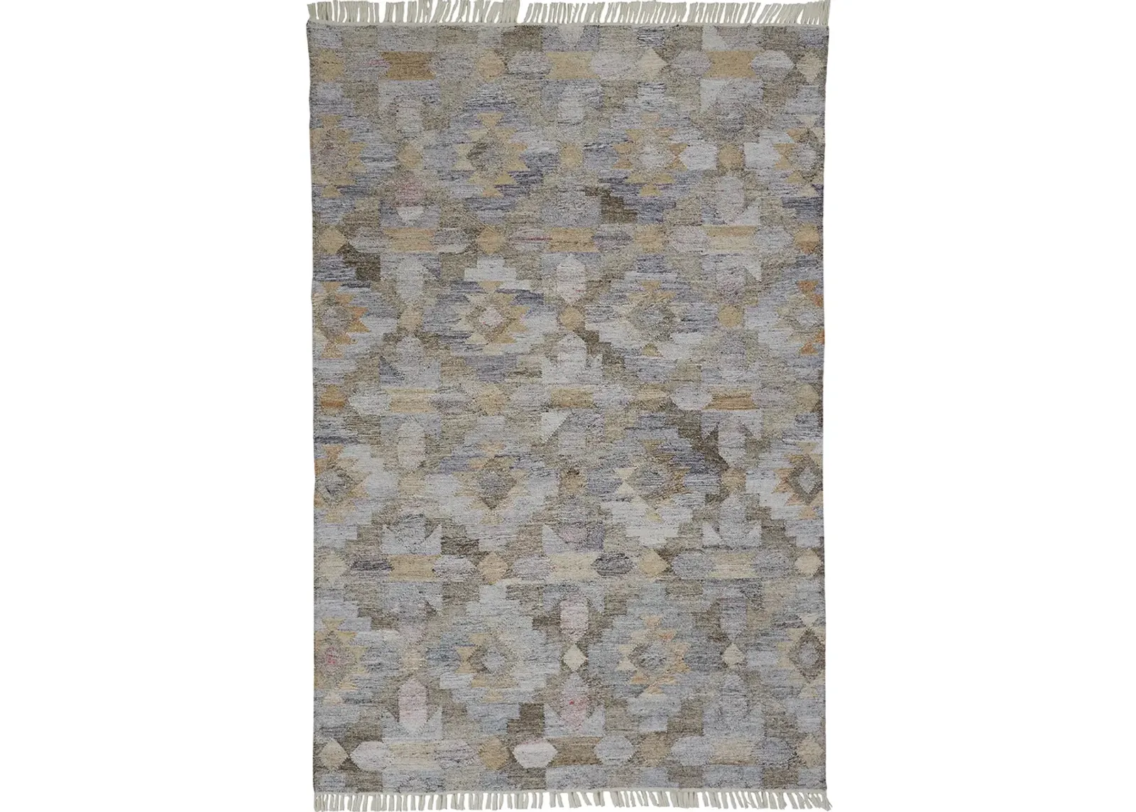 Beckett 0818F Taupe/Gray/Blue 5' x 8' Rug