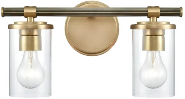 Burrow 15'' Wide 2-Light Brass Vanity Light