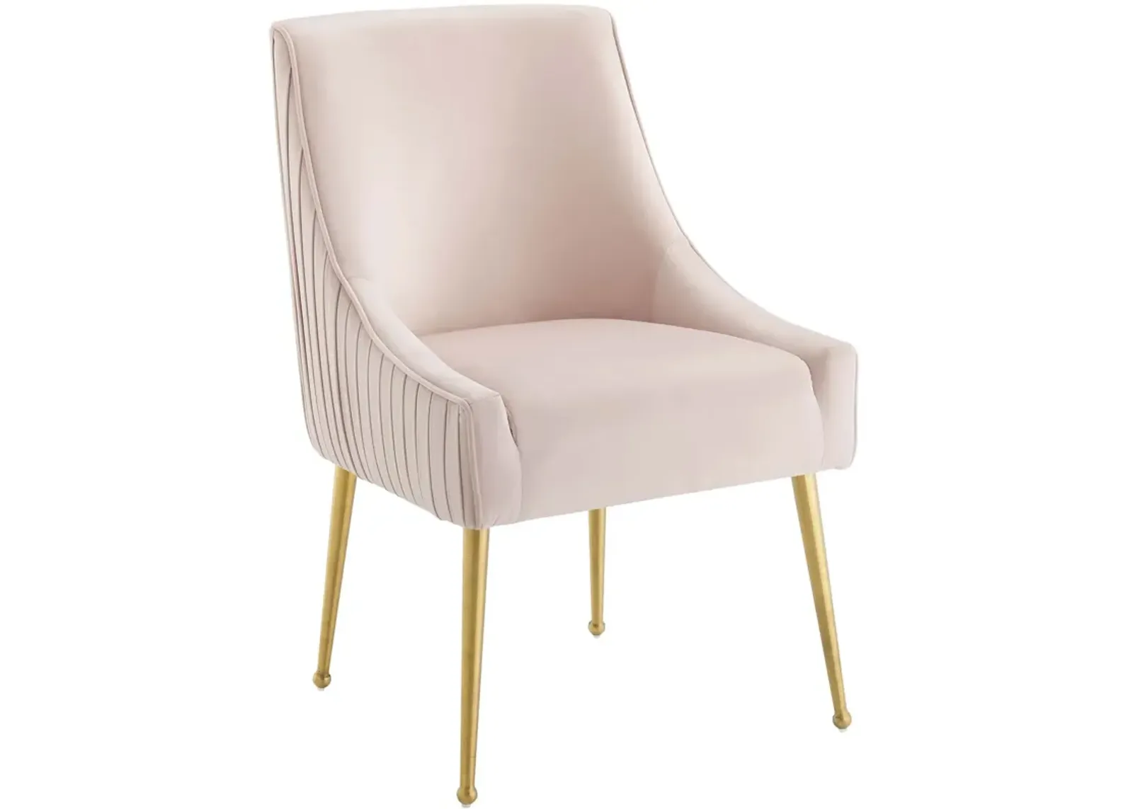 Discern Pleated Back Upholstered Performance Velvet Dining Chair