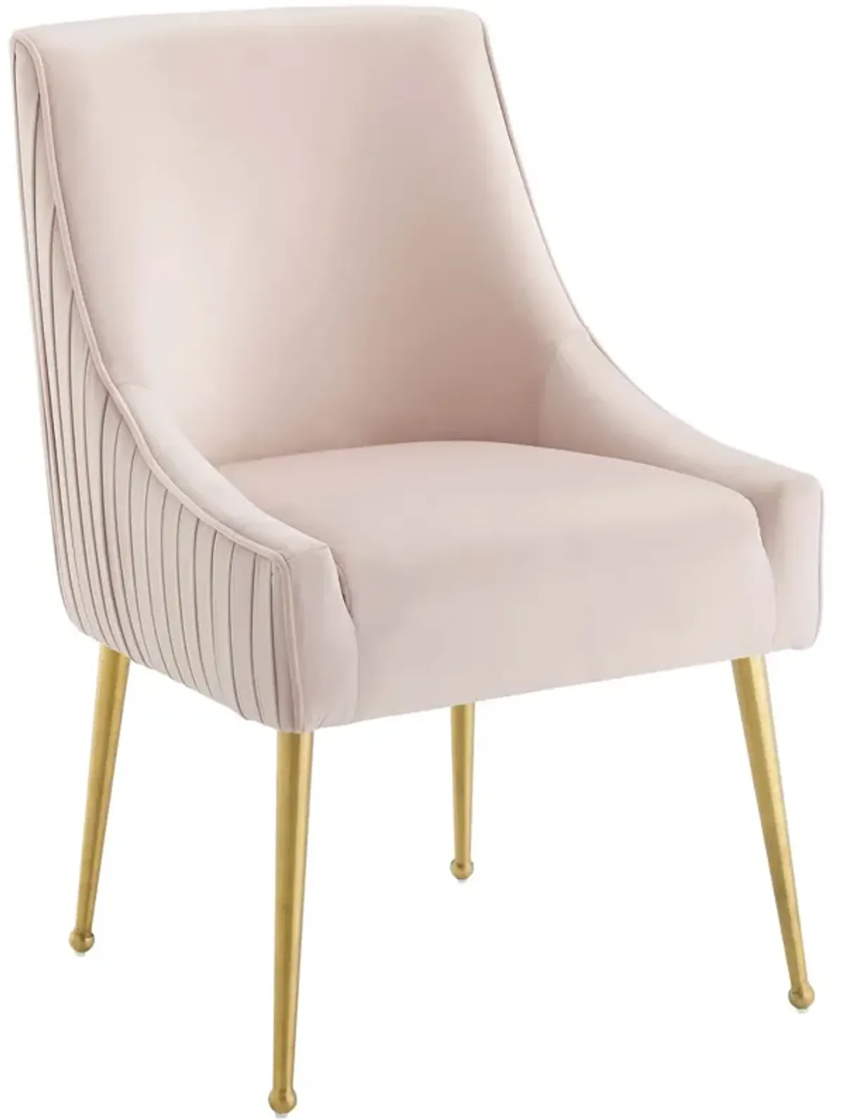 Discern Pleated Back Upholstered Performance Velvet Dining Chair