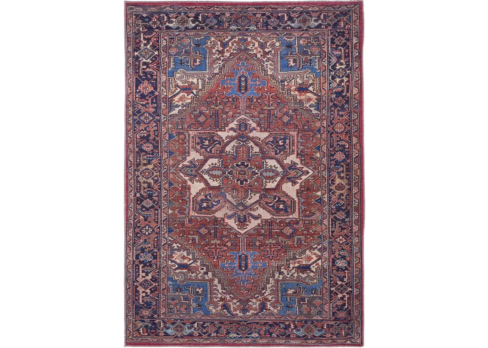 Rawlins 39HHF Red/Tan/Blue 2' x 3' Rug