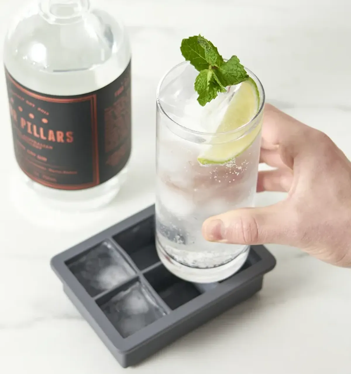 Glacier Highball Ice Cube Tray with Lid