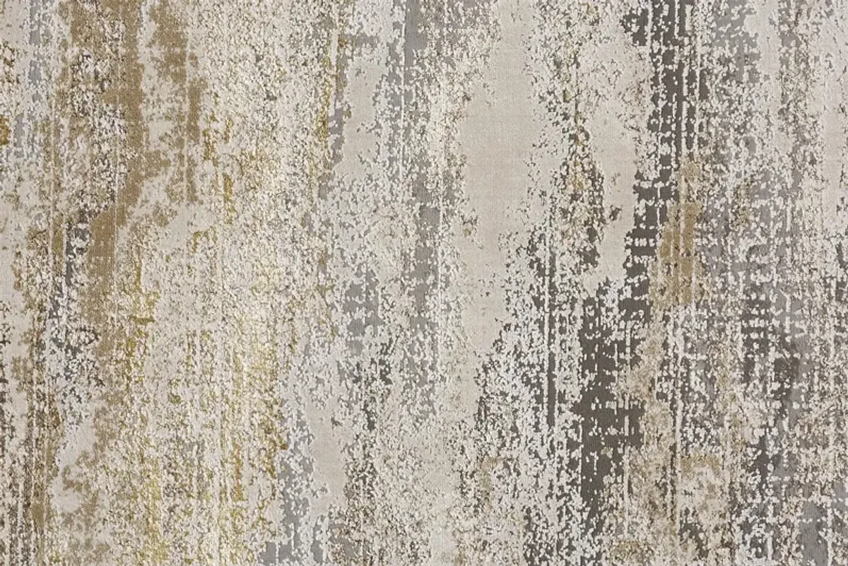 Aura 3735F Gold/Gray/Ivory 2'10" x 7'10" Rug