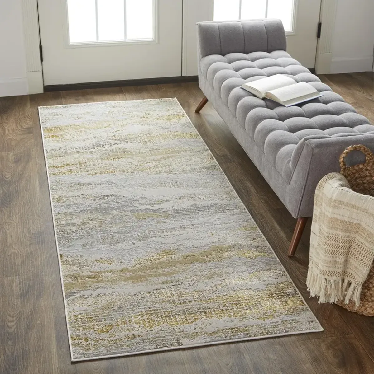 Aura 3735F Gold/Gray/Ivory 2'10" x 7'10" Rug