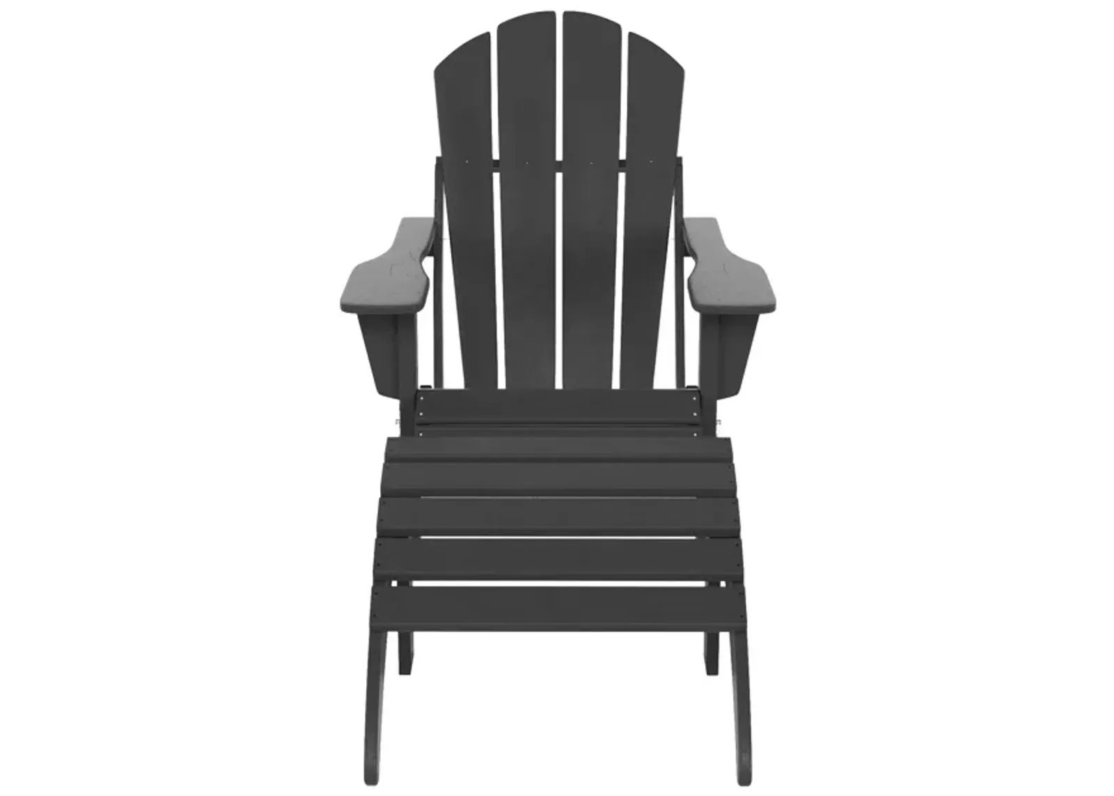 WestinTrends Folding Adirondack Chair With Footrest Ottoman Set