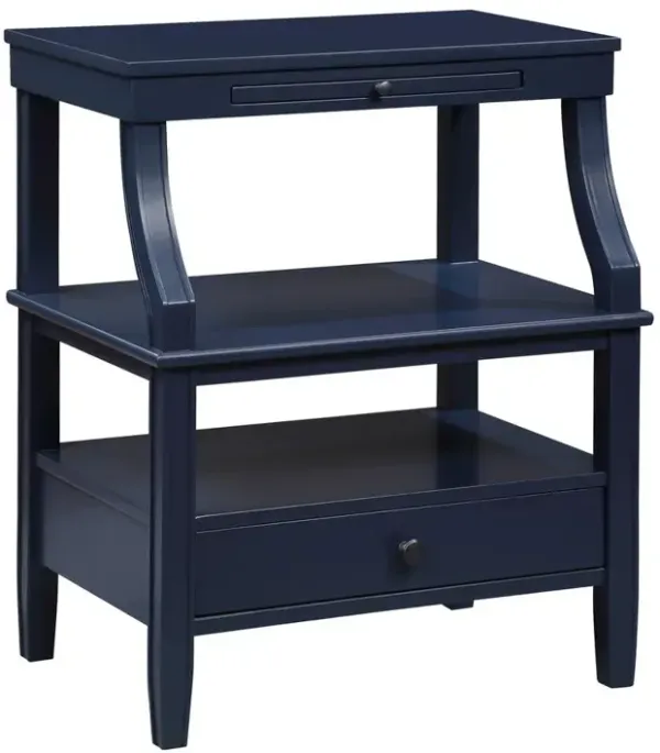 Comfort Pointe Newton Midnight Blue Storage Nightstand