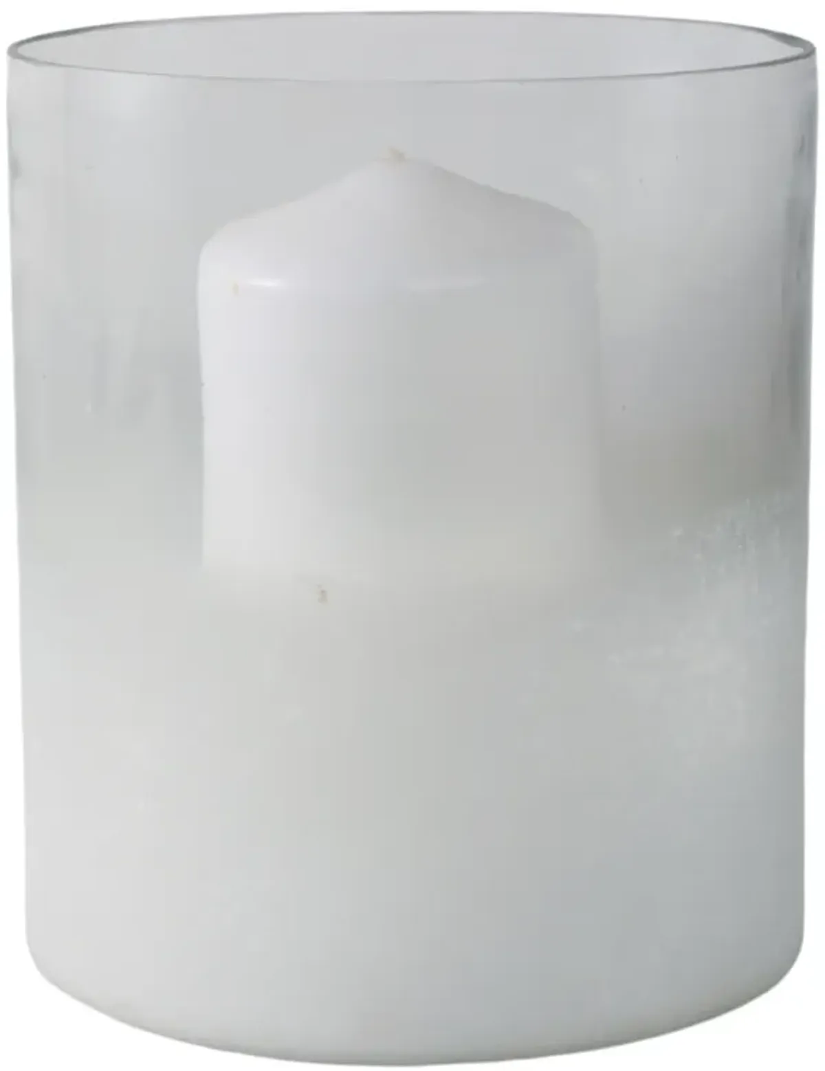 Glass Frosted Candle Holder