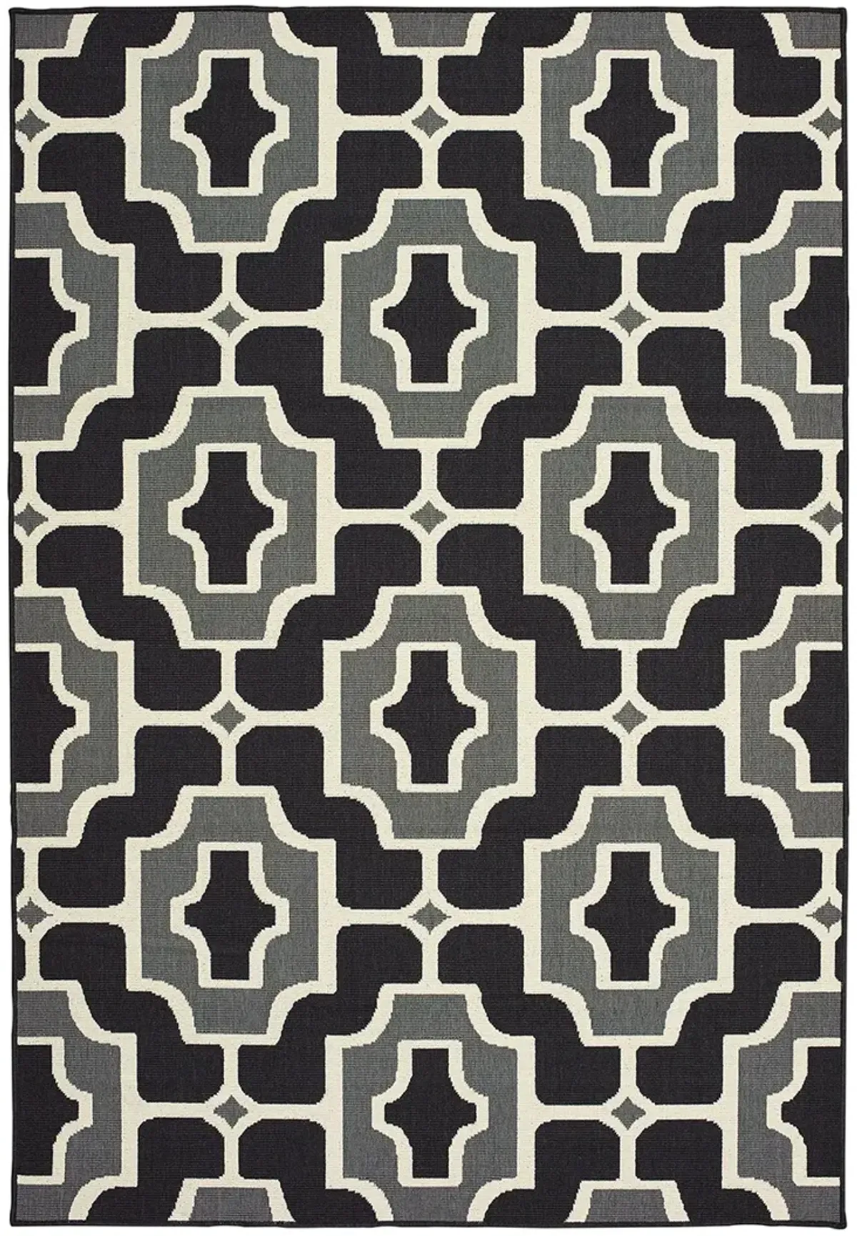 Marina 3'7" x 5'6" Black Rug