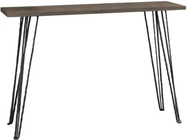 Neville Rectangular Console Table Concrete and Black