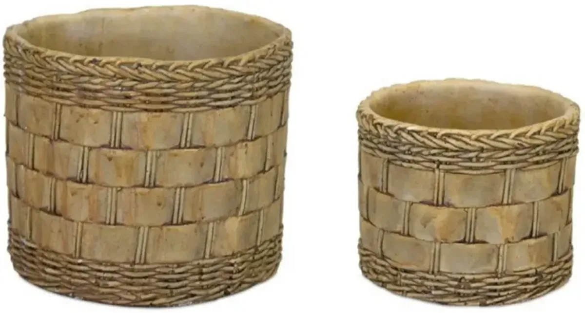 Pot Set of 2 - Durable and Stylish Planters for Indoor or Outdoor Use