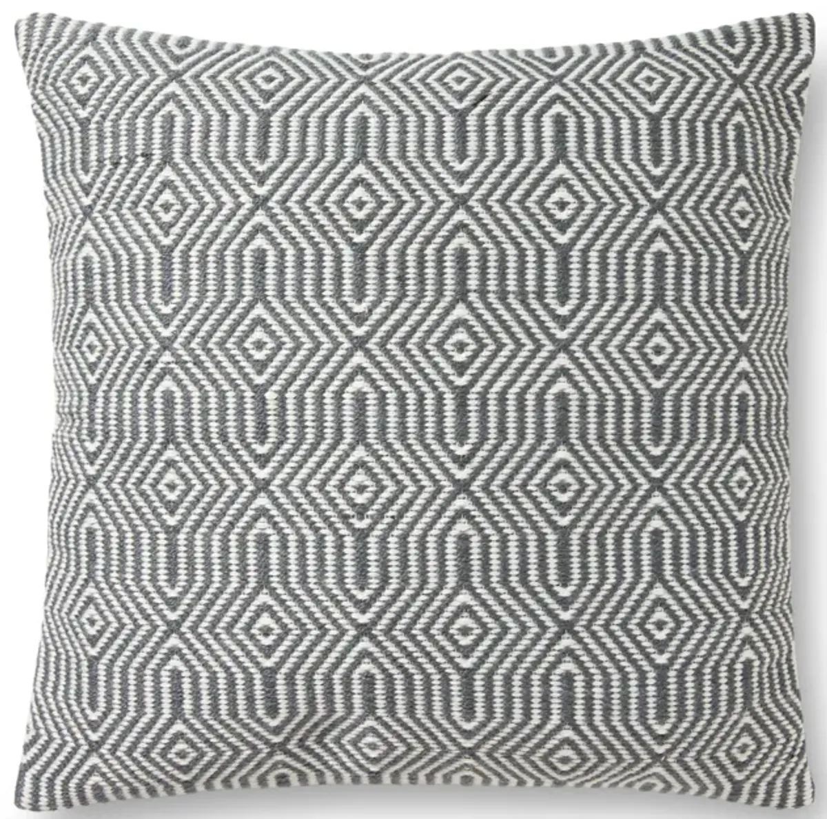 P0339 Charcoal/White 22"x22" Poly Pillow