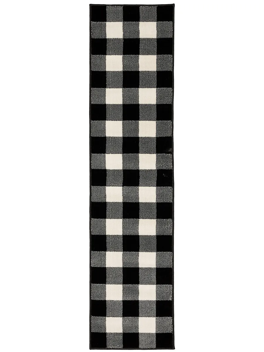 Georgia 1'10" x 7'6" Black Rug