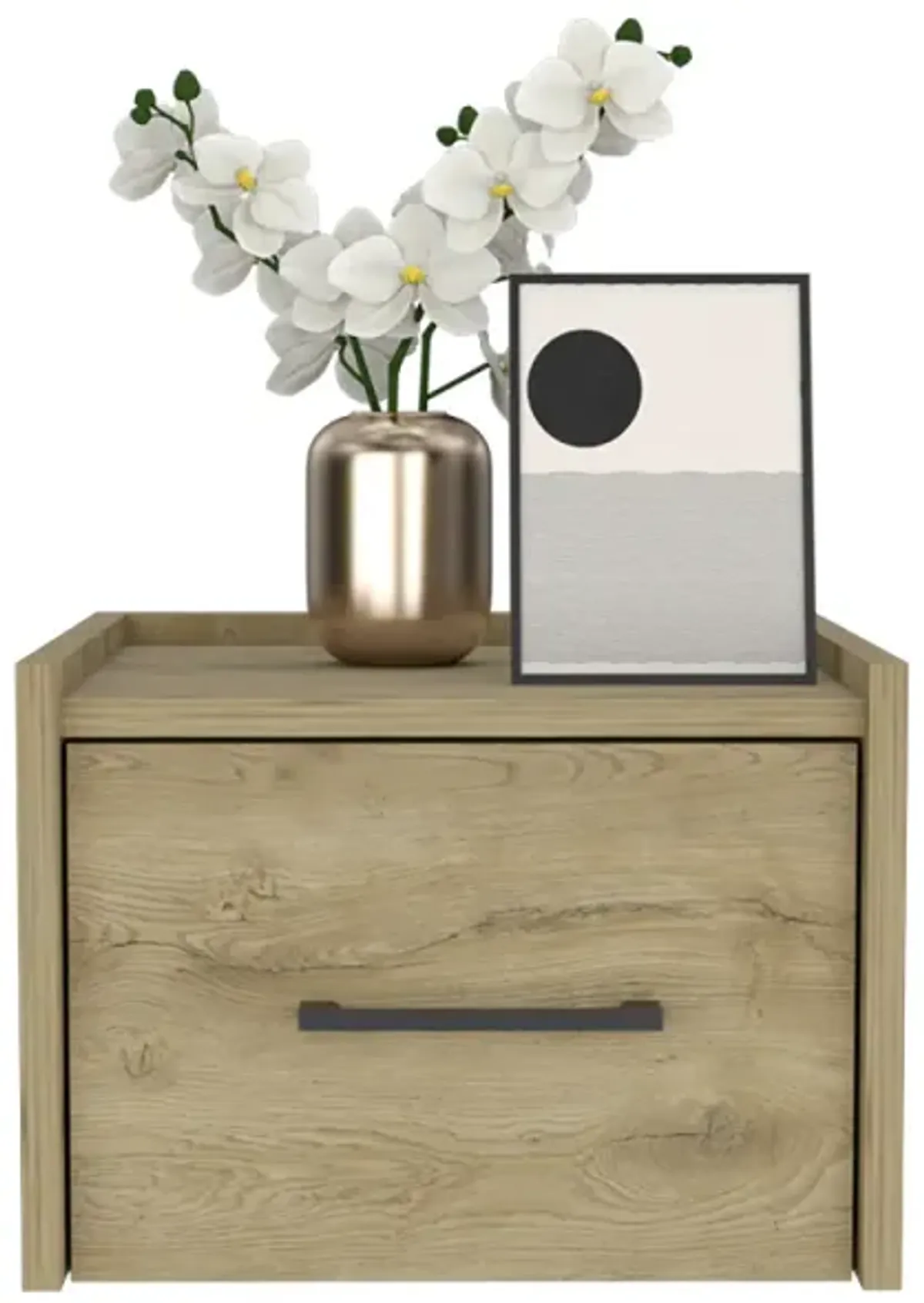 Floating Nightstand Calion, Bedroom, Macadamia