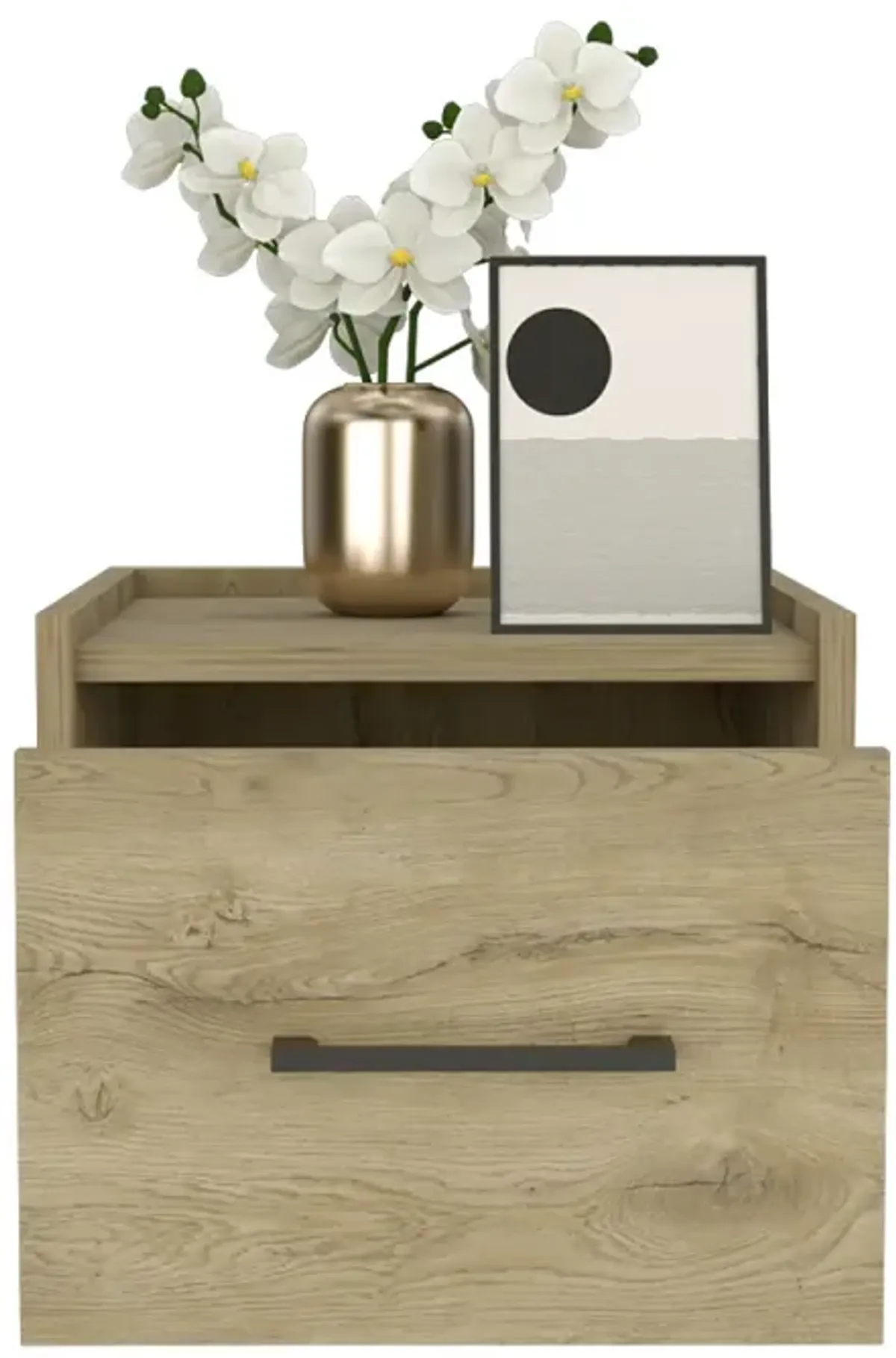 Floating Nightstand Calion, Bedroom, Macadamia