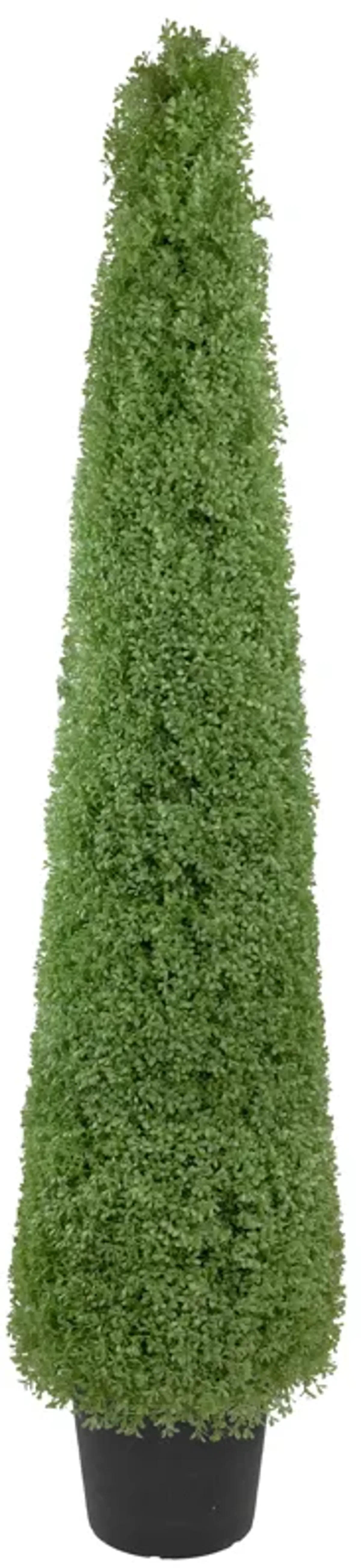 6' Artificial Boxwood Cone Topiary Tree with Round Pot  Unlit