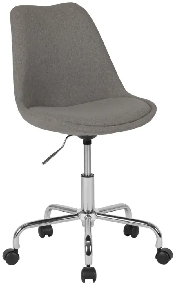 Aurora Series Mid-Back Fabric Task Office Chair with Pneumatic Lift and Chrome Base