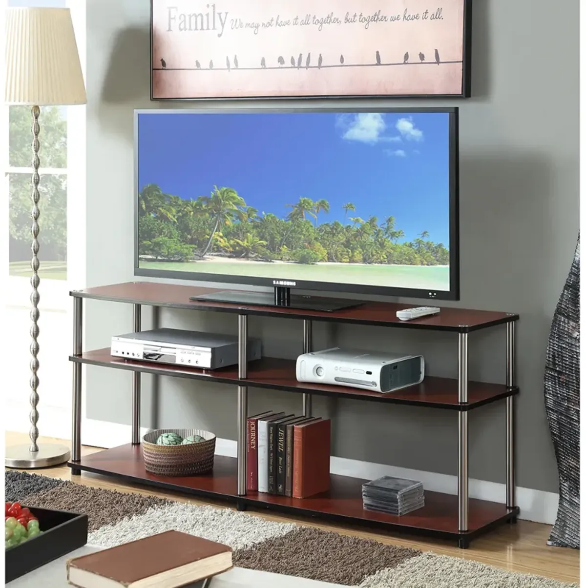 Convenience Concepts Designs2Go 3 Tier 60 inch TV Stand