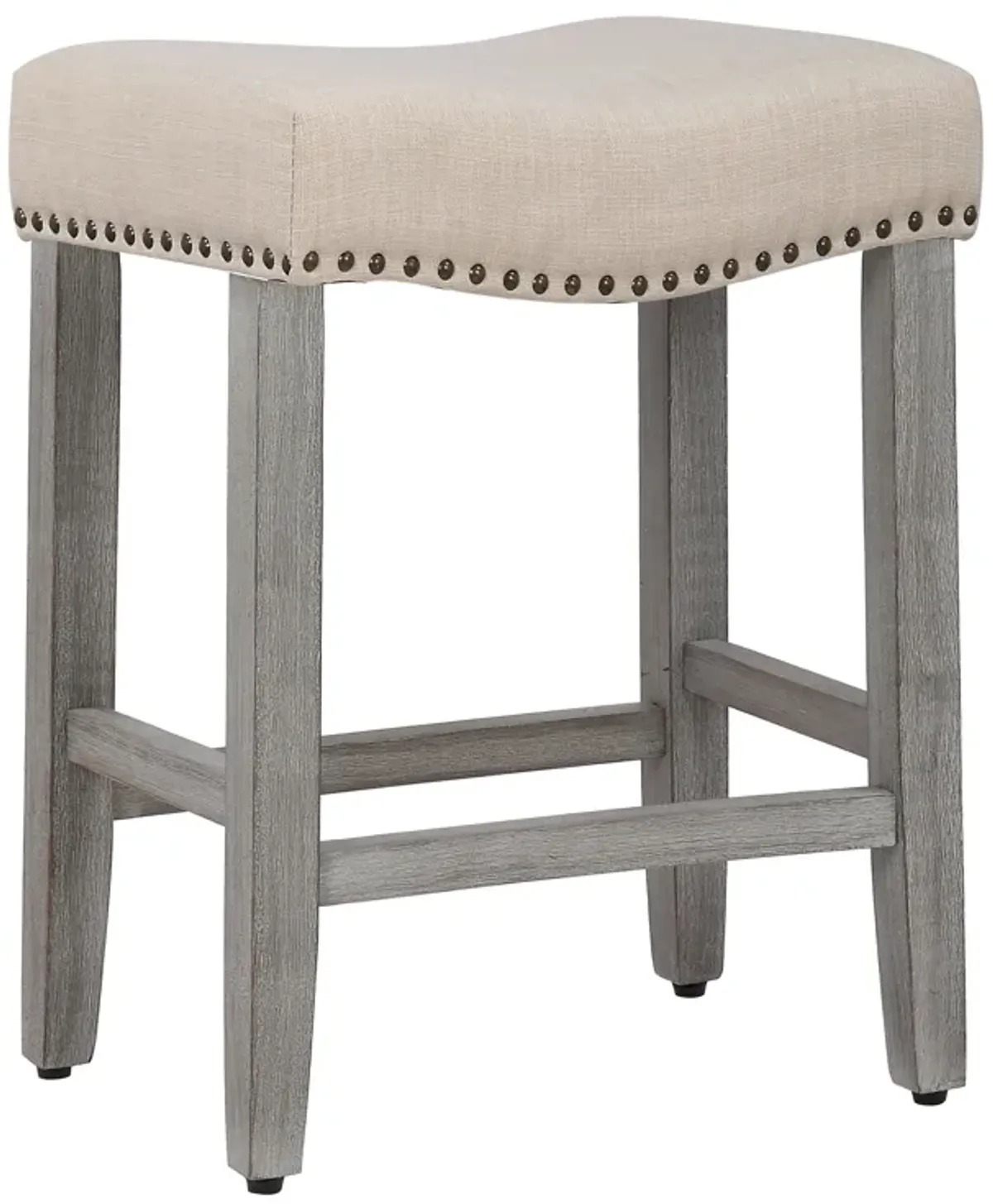 WestinTrends 24" Upholstered Saddle Seat Counter Stool (Set of 2)