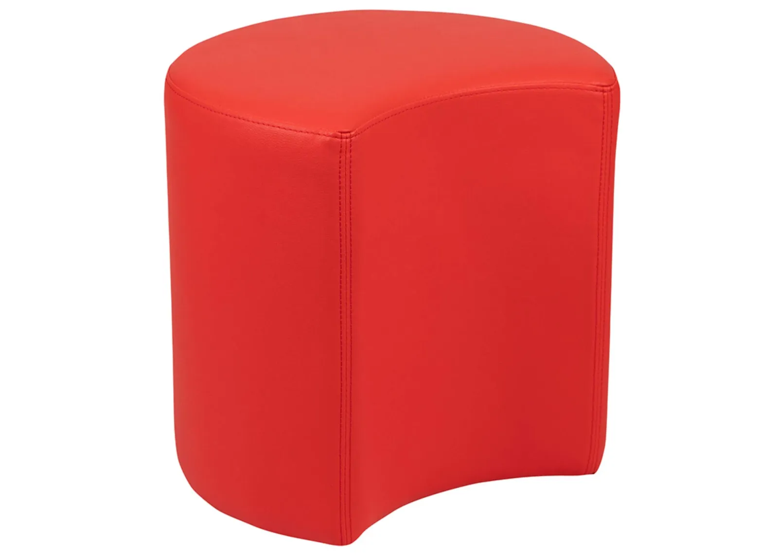 Flash Furniture Nicholas Soft Seating Flexible Moon for Classrooms and Common Spaces - 18" Seat Height (Red)