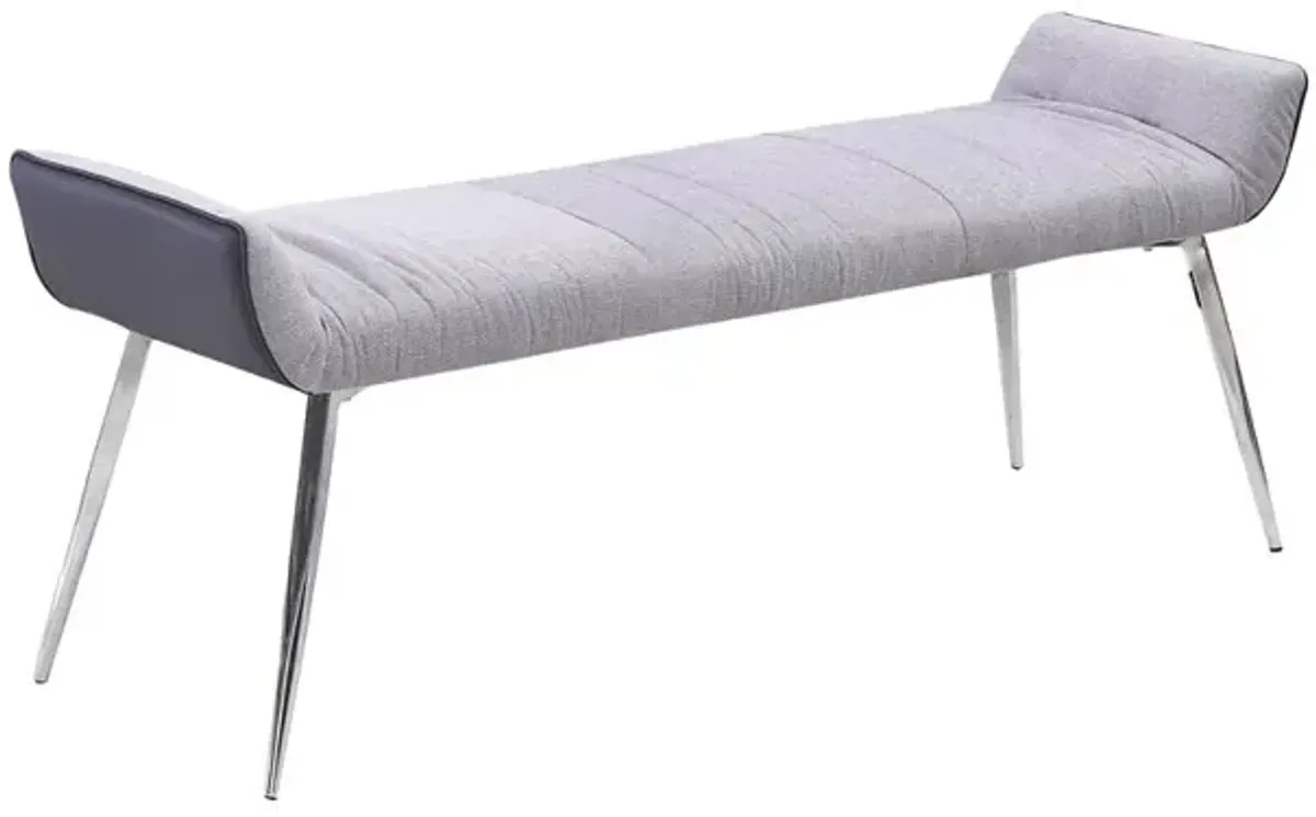 Best Quality Furniture Bench with Leather Bottom and Linen Top