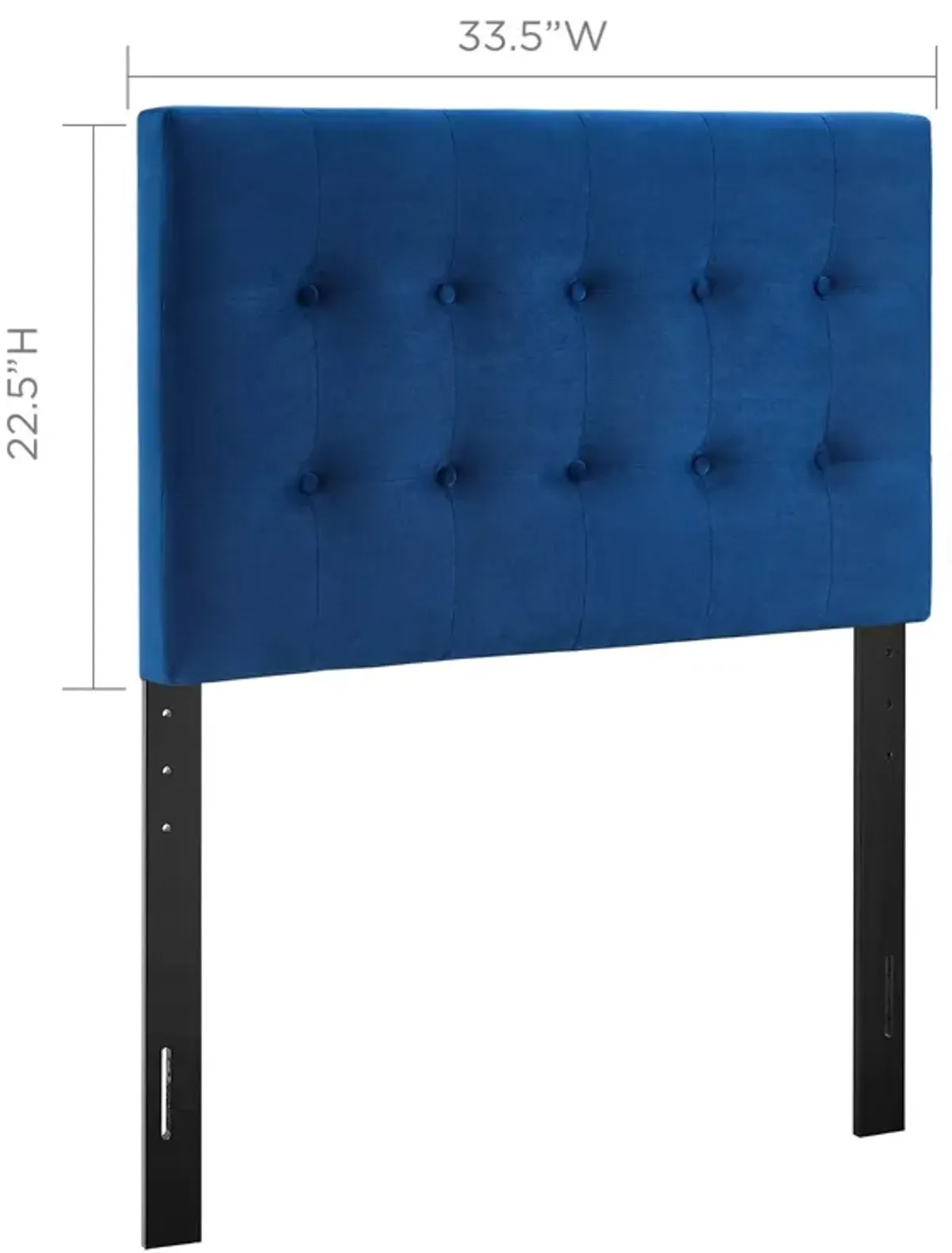 Modway - Emily Twin Biscuit Tufted Performance Velvet Headboard