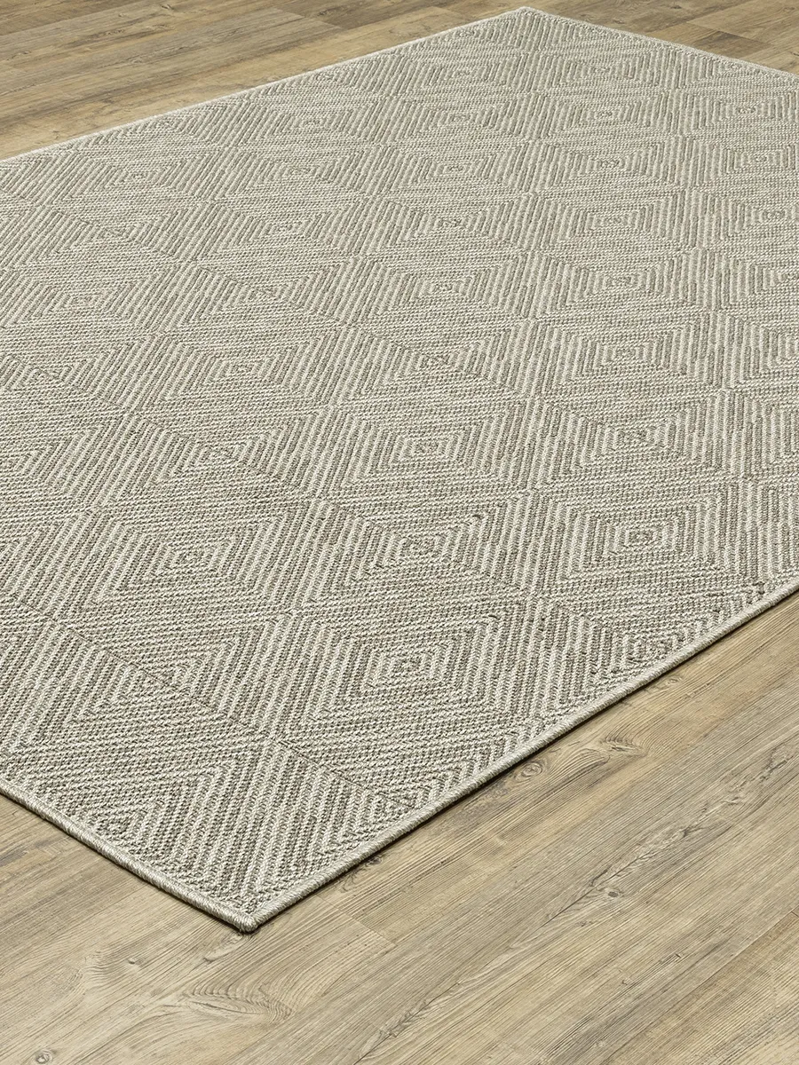 Caicos 1'10" x 7'6" Grey Rug