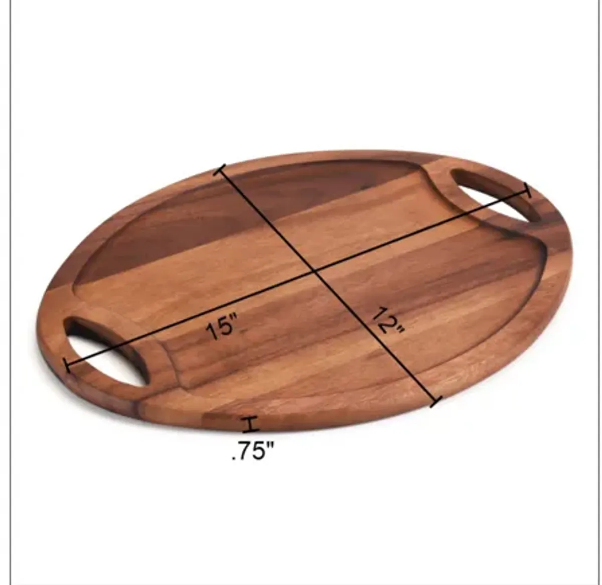 Oval Tray with Handle - Medium