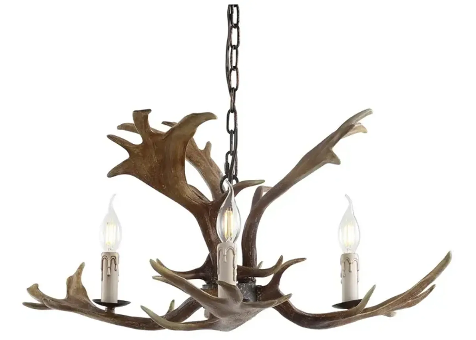 Speller Adjustable Resin Antler 3-Light LED Chandelier