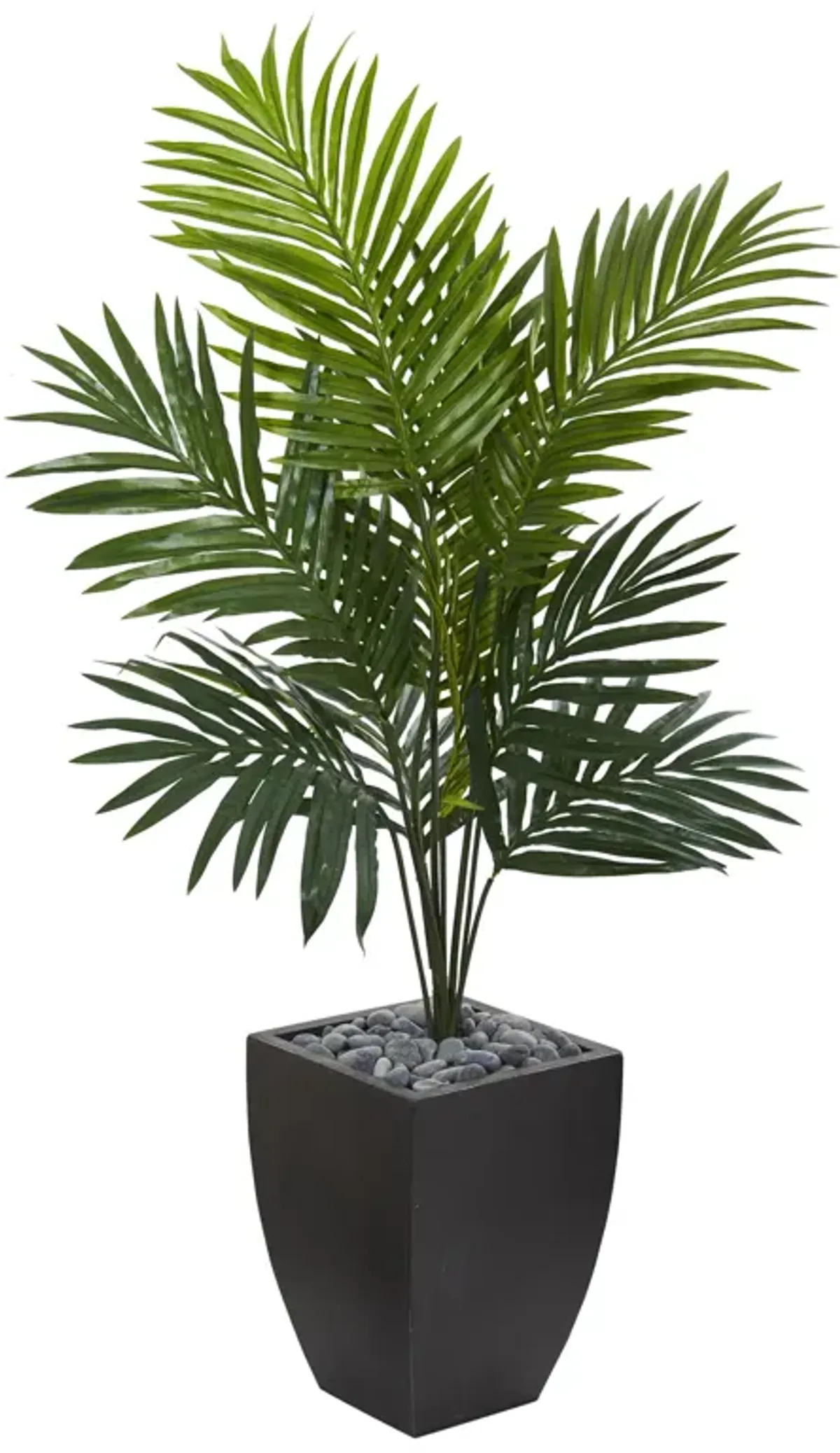 HomPlanti 4.5 Feet Kentia Palm Artificial Tree in Black Wash Planter