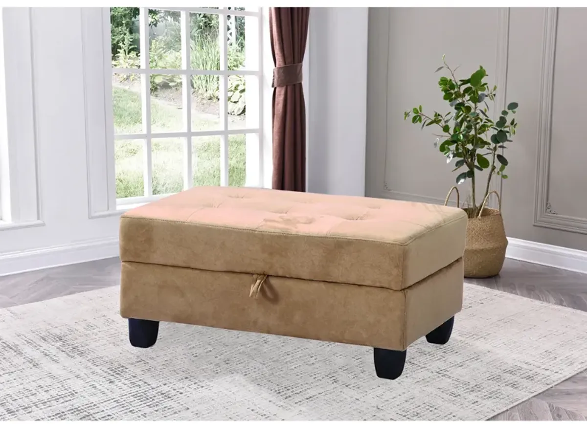 Gallant Microfiber Upholstered Storage Ottoman