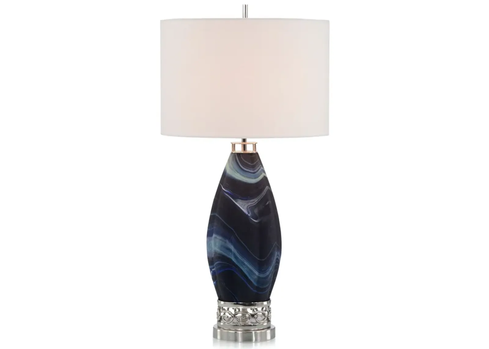 Navy Blue Northern Lights Table Lamp